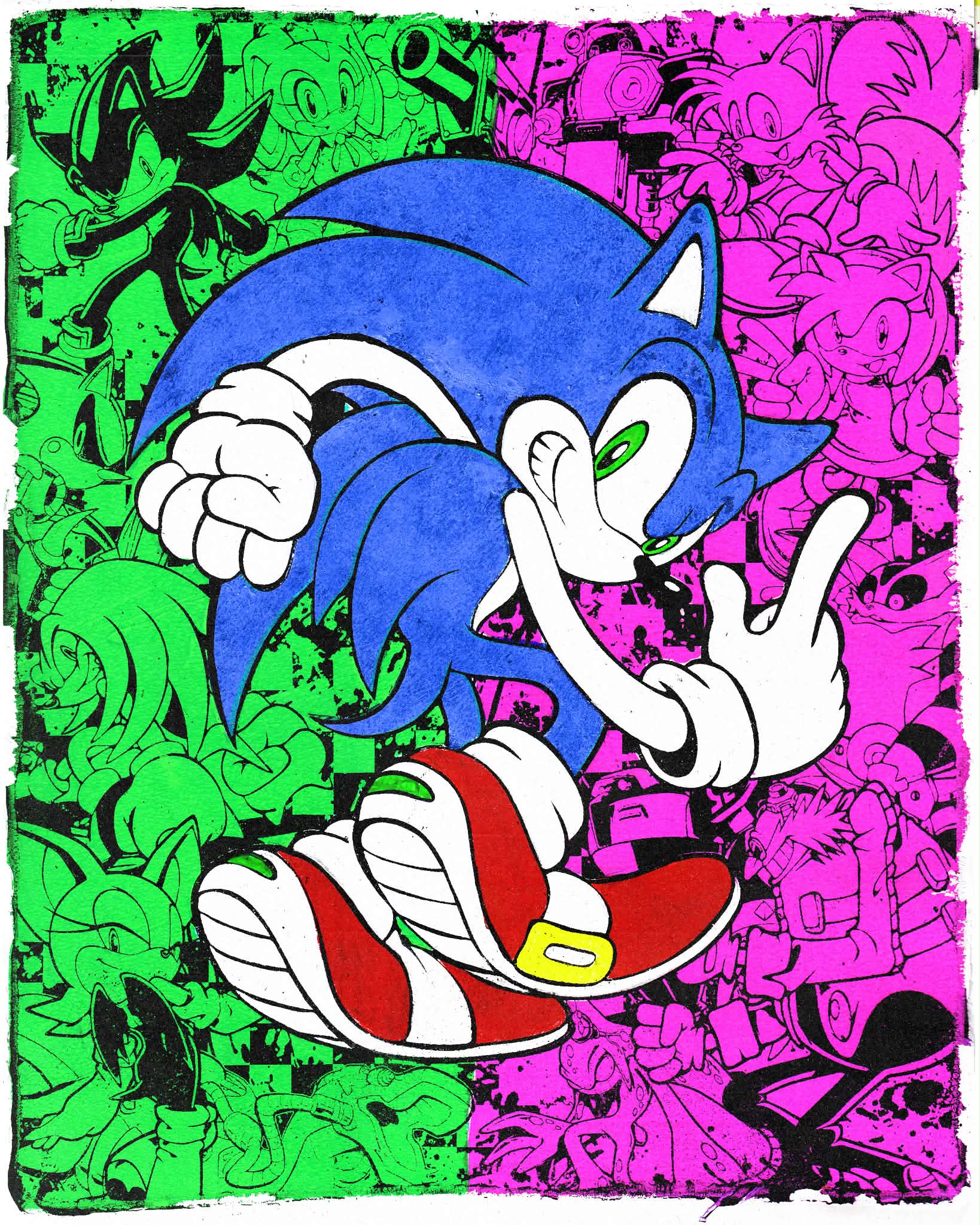 Sonic Gelli Print