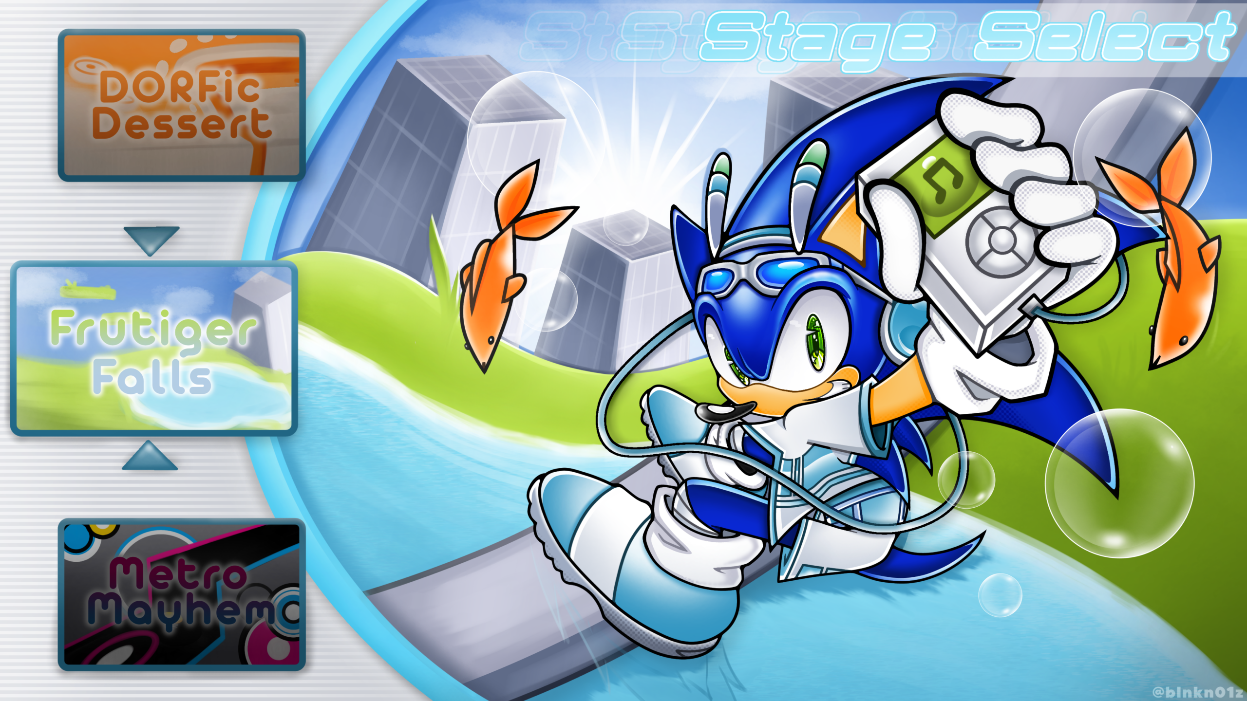 Frutiger Aero Sonic ~ Stage Select!
