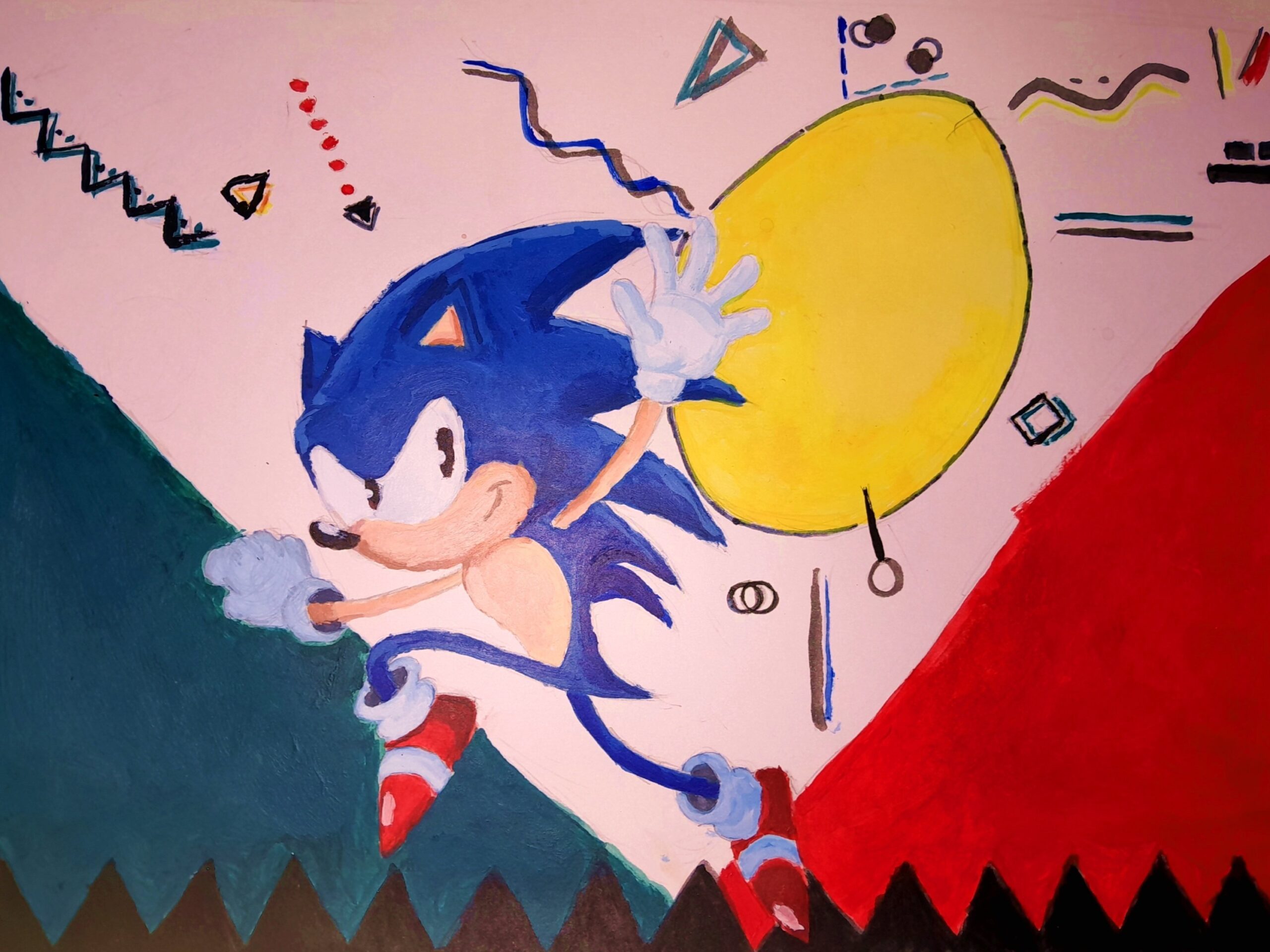 Sonic 35th paint art work