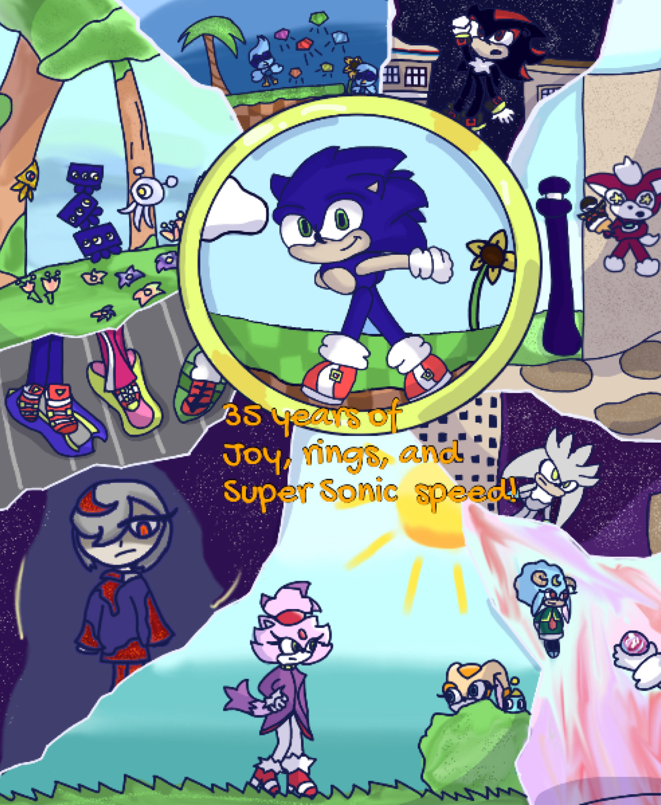 Sonic anniversary art!