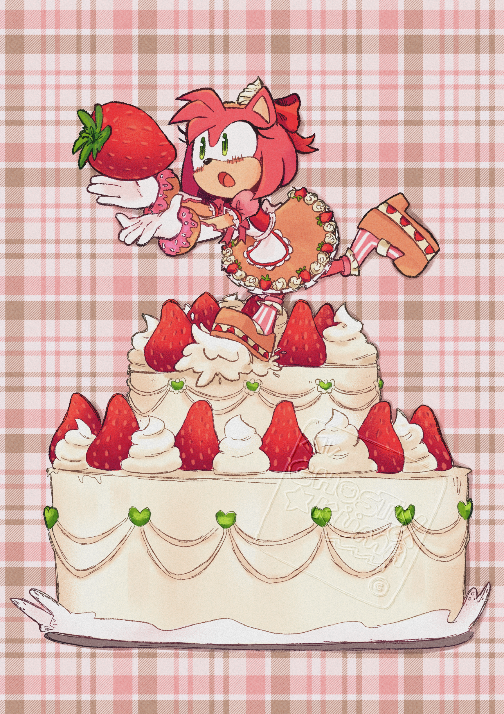 Strawberries on top