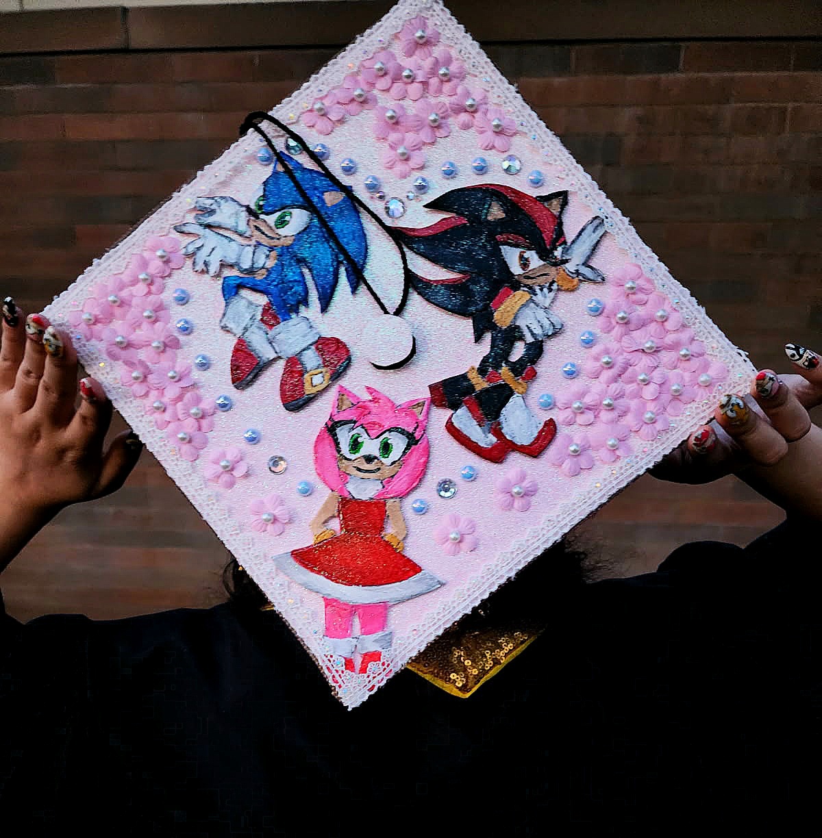 Sonic the hedgehog graduation cap