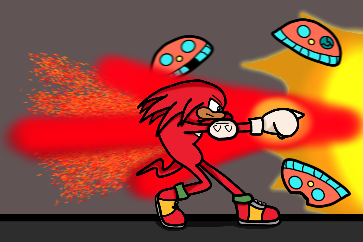 Knuckles punching through!