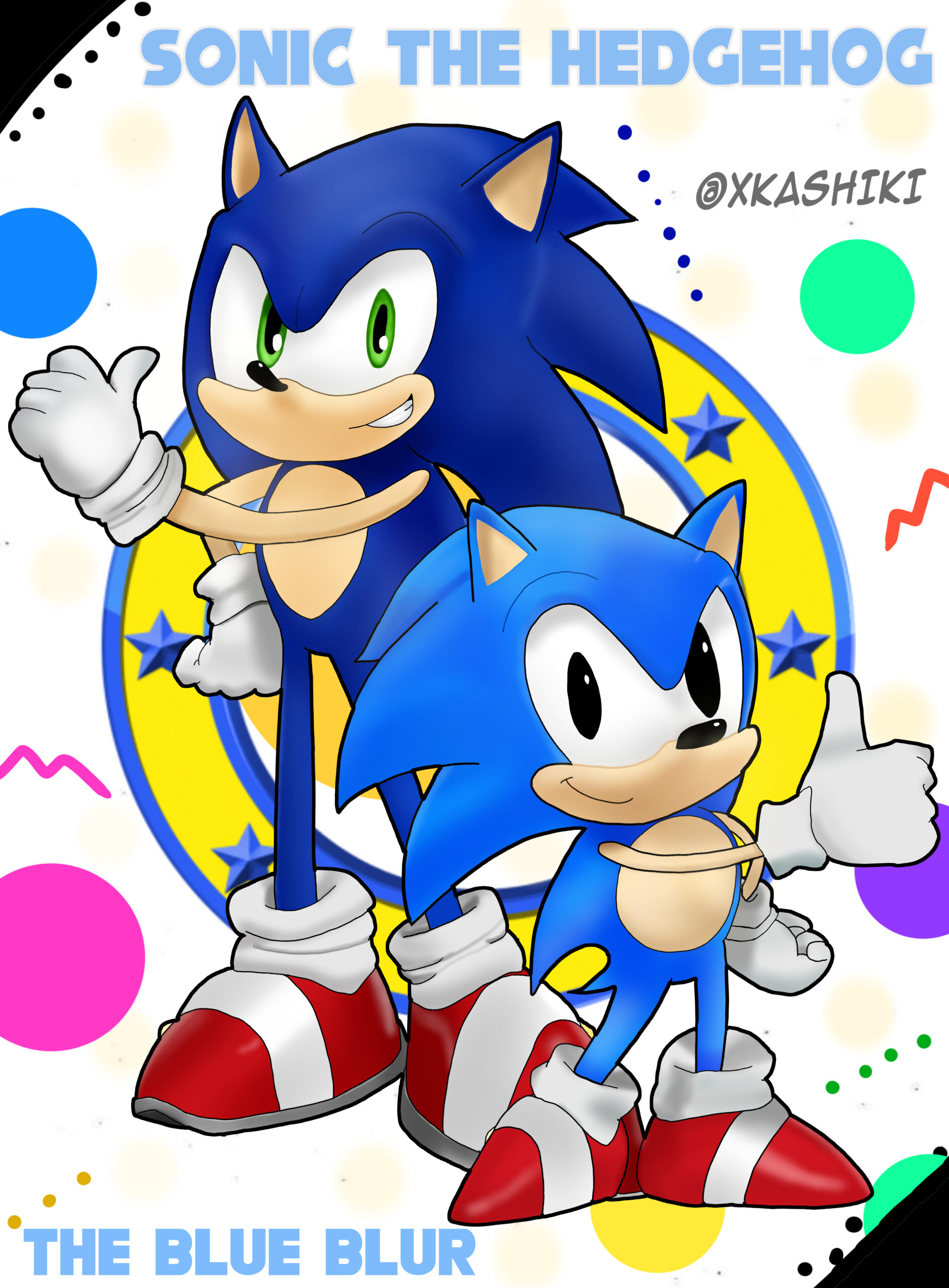 The Blue Blurs Modern and Classic Sonic