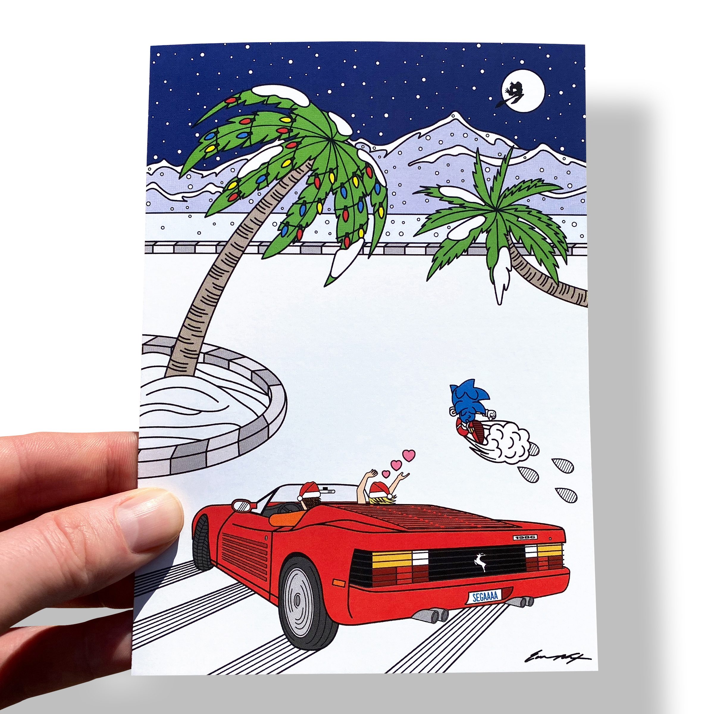 Sonic/OutRun Holiday Card
