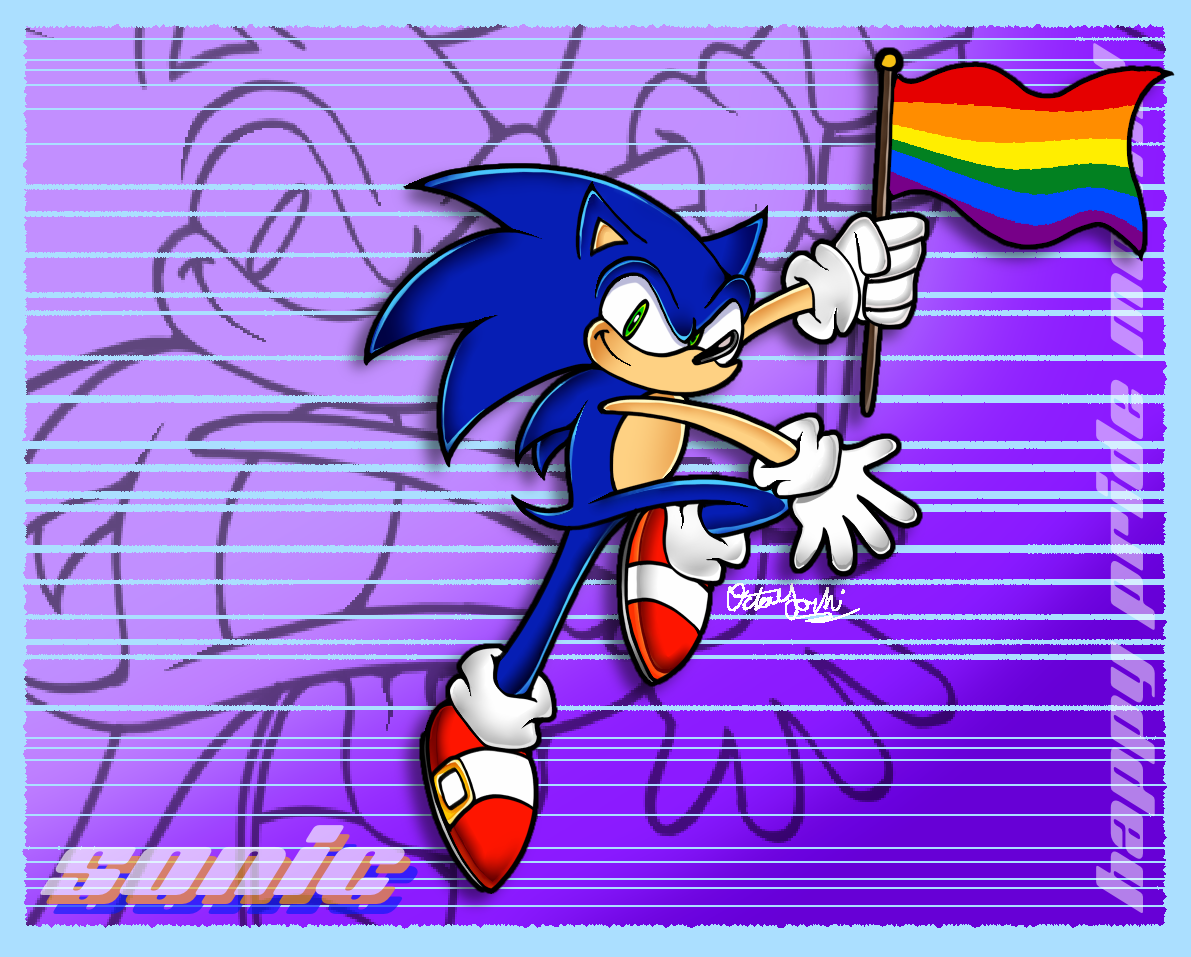 Sonic says Happy Pride!