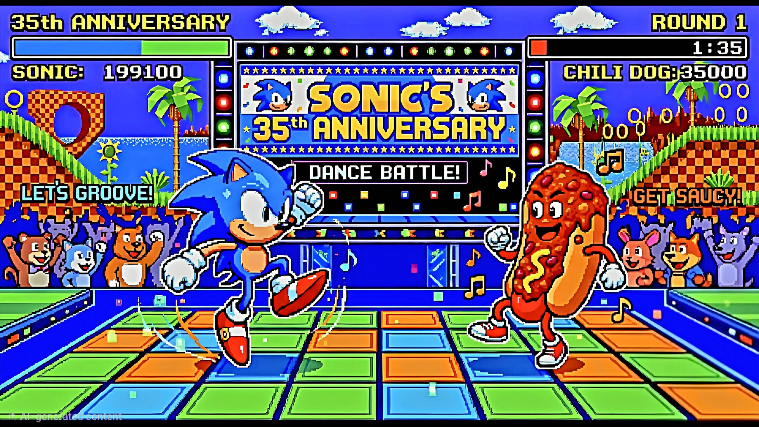 SONIC V CHILI DOG (Full Screen) Dance Battle